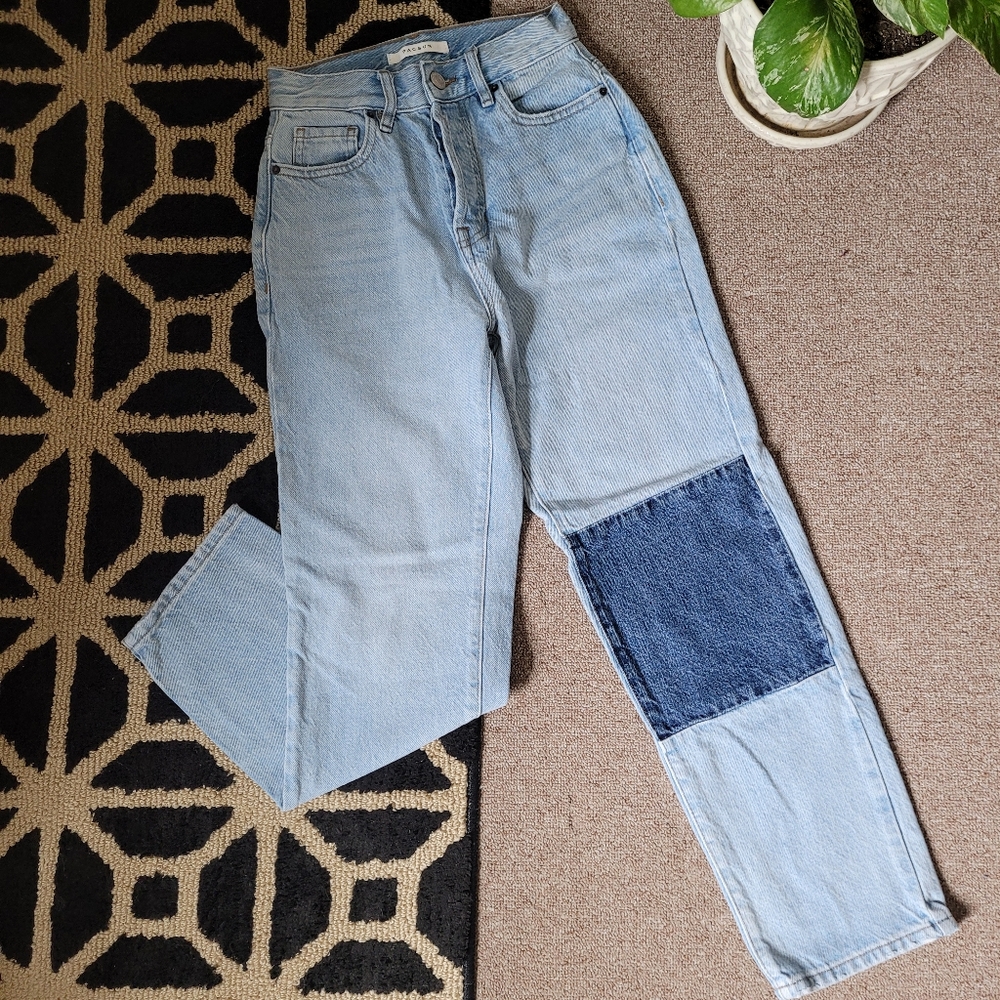 PacSun High Rise Straight Jeans With Patch